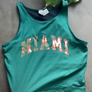 University of Miami high neck athletic tank, size medium